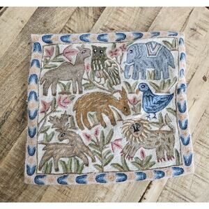 Folkart Handmade Wool Blend Tapestry Pillow Cover 16x14